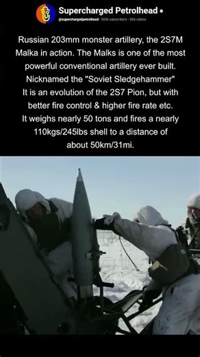 Russian 203mm monster artillery