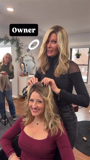 We’ve all got our roles… and the salon manger has, well, all of them 😂 But that’s what makes Studio T a team, we do it together 🤍 📍Crystal Lake, IL 📲 815-909-2566 🌎 Shipping worldwide #hairtopper #HumanHairWigs #HairTransformation #HairGoals #ConfidenceIsKey