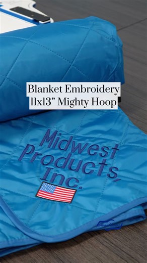 Blanket Embroidery with the 11x13” Mighty Hoop #magneticembroideryhoops #embroidery