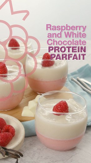 This recipe is parfait to try! 😍 😉 Each parfait has 16.5 g of protein. Save this recipe to share with a friend. Ingredients 4 scoops Herbalife Nutrition Formula 1 Shake, Raspberry and White Chocolate* 4 scoops Herbalife Nutrition Formula 1 Shake, Vanilla 6 TBSP Herbalife Nutrition Personalized Protein Powder 1.5 cups water Directions 1st layer: Blend 4 scoops Formula 1 Raspberry & White Choc and 3 TBSP Personalized Protein Powder with 3/4 cup water on high for 45-60 seconds. Divide among 4 sha