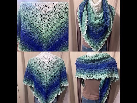 Tuto châle au crochet, crochet easy cape poncho shawl‪@AlextitiaTutoCrochet‬