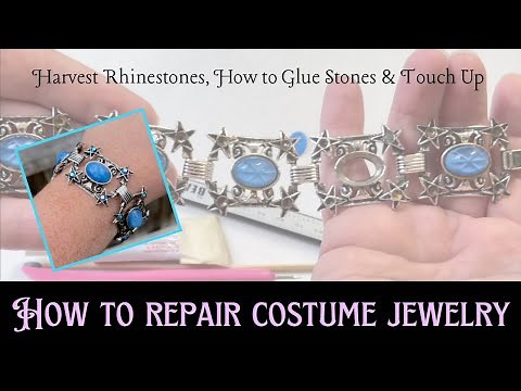 How to Repair Costume Jewelry - Harvesting, Glueing Stones, Paint Touch Up
