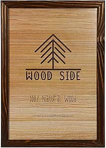 Rustic Wooden Poster Picture Frame 20x24 - Natural Solid Eco Distressed Wood for Wall Mounting Photo Frame - Brown Wenge
