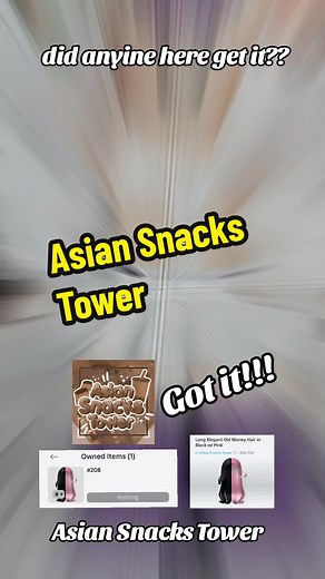 How to Get Free Hair in Asian Snacks Tower | Roblox Tutorial