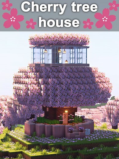 Cherry Blossom Tree House in Minecraft