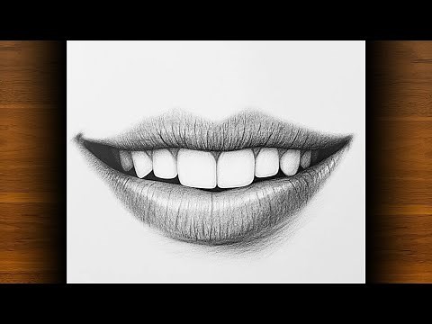 Realistic Lips Drawing Easy in 14 Minutes | Pencil Drawing Tutorial for Beginners