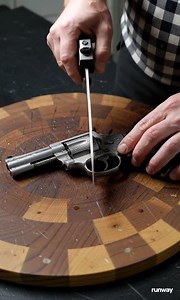 ASMR Cutting a Revolver 🔫🪓 | Satisfying Metal Slice | No Talking