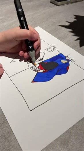 Half sonic half sonic exe #colouring #art #sonic