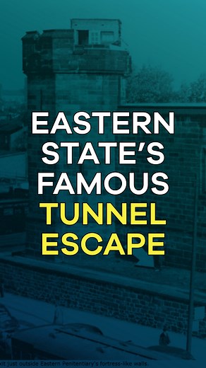 In 1945, twelve men escaped Eastern State through a 97-foot tunnel underneath the penitentiary. Among them was Willie Sutton, one of the most well-known bank robbers of the era. The tunnel was outfitted with lights, ladders, and a disguised entrance. Although all twelve men were eventually recaptured, the story remains a defining chapter in the prison’s history. Today, visitors can still see where the tunnel began in Cellblock 7. 🏛️ | Eastern State Penitentiary