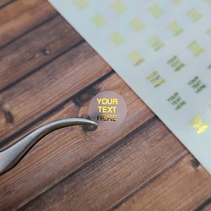 Tiny Personalized Round Labels: Custom Text - Etsy