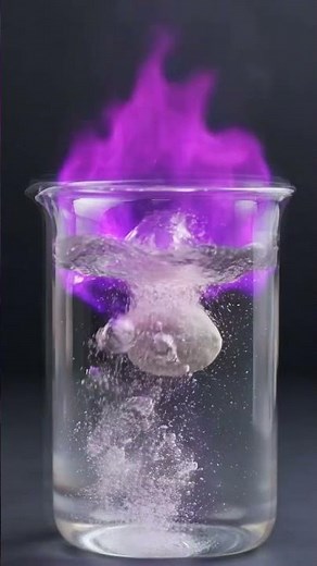 Reaction of Potassium with water #facts #science #education