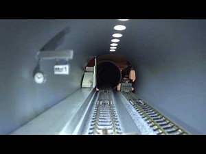 Ｎゲージ、車載カメラ、地下へ、地下鉄走行完成版