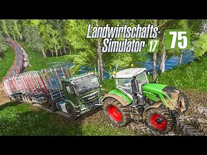 LS17 Forst #75 - Mit Schleppstange und 20 Anhängern durch den Wald! I LANDWIRTSCHAFTS-SIMULATOR 17