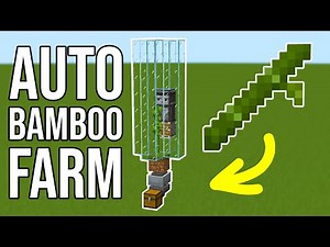 Minecraft: Simple Automatic Bamboo Farm Tutorial (Bedrock/Java)