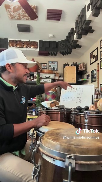 The Palm-Tip technique on congas. This motion can help you move around on the congas in a variety of genres and styles . ##percussionist##percussion##congadrums##rhythm##drumming