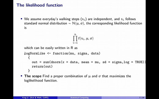 统计计算：似然函数