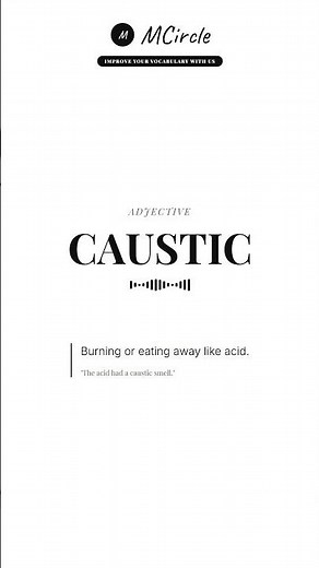 Learn English: What is Caustic? | Vocabulary Shorts