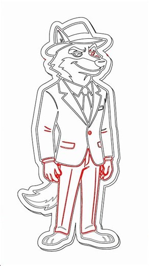 Easy! Draw a Cartoon Wolf in a Suit - Step-by-Step