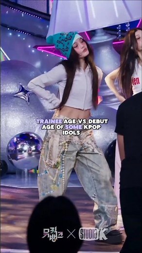 | Trainee age vs debut age of some kpop idols |