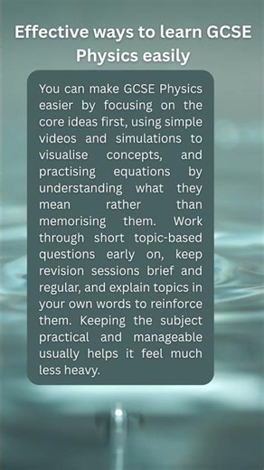 Effective ways to learn GCSE Physics easily #education #motivation