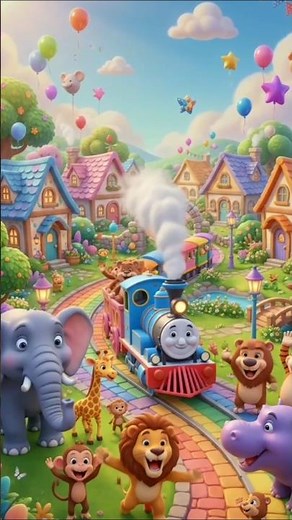 Chhuk Chhuk Train Song 🎵 | Cute Kids Cartoon Rhymes
