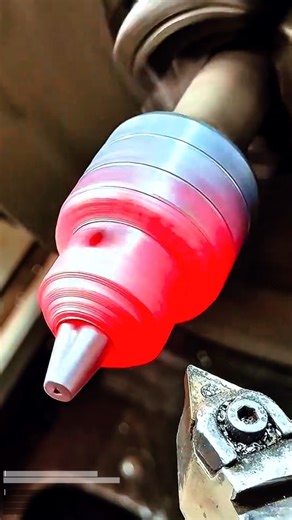 High-Speed Hot Metal Turning Process | CNC Lathe Machining of Heated Steel Workpiece