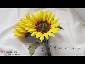 #DIY Realistic Felt Sunflower - How to Make Felt Flowers || S Nuraeni