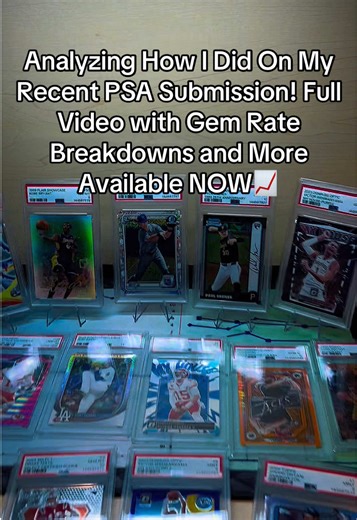 How did I do on this PSA Submission? Full video available now with breakdowns on gem rates, my grade prediction accuracy, and more! #psa10 #gradedcards #psacards #sportscards #fyp