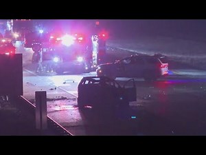 SUV driver dead after crashing into utility truck that caught fire and spilled fuel on I-69