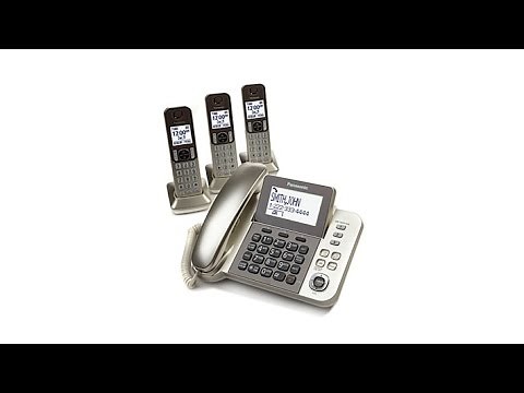 Panasonic DECT 6.0 3 Cordless and 1 Corded Phone Set