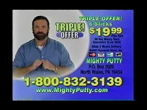 Billy Mays Mighty Putty (Infomercial/Commercial) (1 Min Spot)