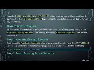 Resolving the Msg 100, Level 16, State 0, Line 109 insert statement error in SQL Server