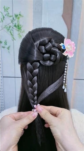 Elegant Braided Bun Hairstyle 💖 Perfect Wedding & Party Look | Must Try Hair Art!