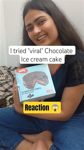 I tried "viral" Chocolate Ice Cream Cake 🍰 | Reaction 😨 | #viral #minivlog #trending #reaction #vlog
