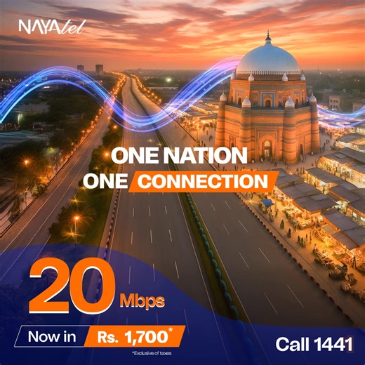 Shehr-e-Multan deserves smooth internet connectivity!😇 With Nayatel, level up your online experience with the best Internet in town. One Connection that's built for all! Call 1441 now to get connected. T&Cs apply. | Nayatel