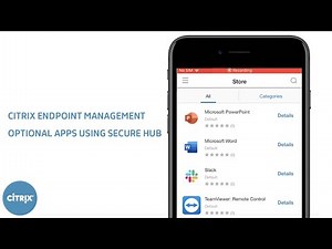 Distributing iOS Optional apps using Citrix Endpoint Management