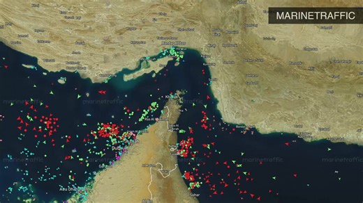 Vessel tracker showing traffic in Strait of Hormuz #IraninFocus | CGTN Frontline