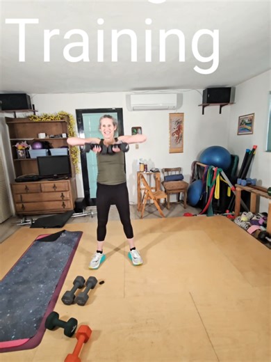 I’m 70 years old and this strength workout uses lots of challenging compound moves. Working multiple muscle groups at once makes it demanding and effective, building strength, balance, and core control together. #strengthtraining #iamstrong #compoundmovements #agelessbeast #fitnessover70 #longevity