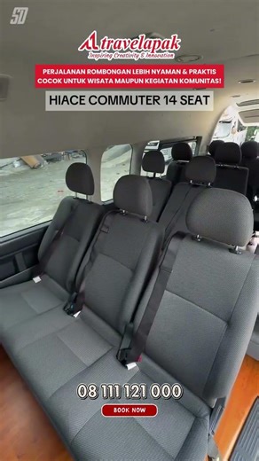 HIACE COMMUTER 14 SEAT, PERJALANAN ROMBONGAN JADI LEBIH NYAMAN & PRAKTIS!