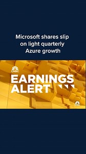 Microsoft shares tumbled in extended trading on Wednesday after the software company issued fiscal second quarter results that included lighter growth in Azure cloud computing services than expected. Find the numbers: cnb.cx/42Bb0e6 | CNBC