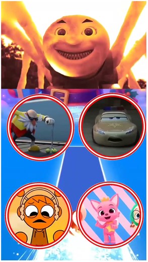 Thomas Spider Train 🆚 PinkPong 🆚 SonicPrime 🆚 McQueen EXE | Tiles Hop Game#coffindance #tileshop