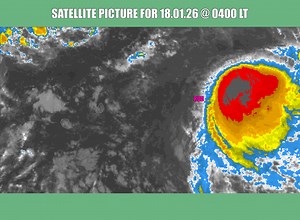DUDZAI is clearly intensifying again to the South East of Mauritius with a consolidating core, deep and persistent convection and improving banding features. It is now a severe tropical storm and if deep vertical shear remains low, it could become a tropical cyclone again! Stay tuned for updates! Credit picture: CIMSS/SSEC | Mauritius Severe Weather Info