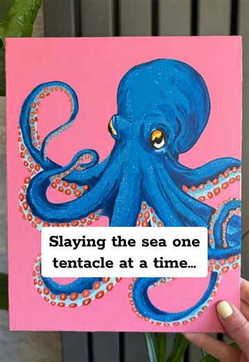 Acrylic Painting of an Octopus: Capturing Ocean Beauty