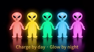 CroBlissful 30 Pcs Mini Alien Figures Bulk Glow in The Dark Small Little Tiny Aliens Figurine to Hide and Seek Prank Toys Gifts for Space Party Favor Goodie Bag Fillers (6 Colors)