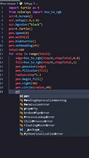 I Made This Stunning Animation Using Python 🐍✨ #pythonessperspective #coding #pythontutorial