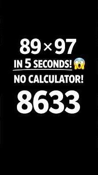89 × 97 in 5 Seconds 🤯 | No Calculator Needed