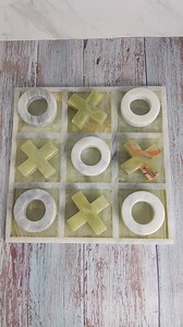 Marble Tic Tac Toe Game: Green Onyx and White Marble, 10" Set - Etsy Australia