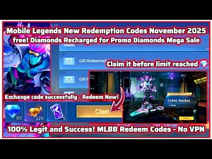 Mobile Legends New Redeem Codes November 10, 2025 - MLBB Redeem Codes + Free Diamond Recharge gift