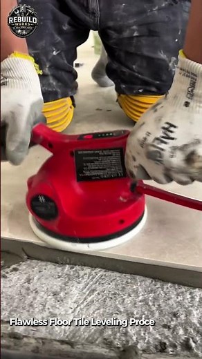 Flawless Floor Tile Leveling Process 🔧🏠 #Flooring #HomeImprovement #Tiling