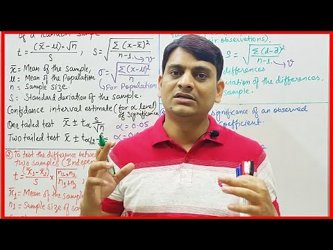 Part 2: Student's t-test | Applications and related Formulas | Paired and Unpaired t-tests